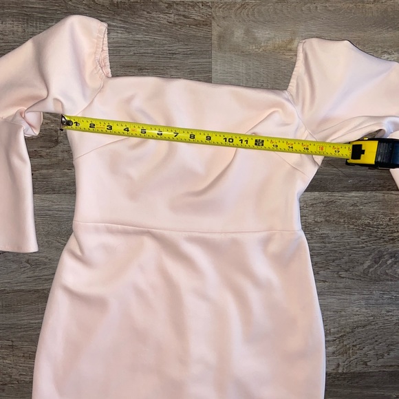Betsey Johnson Womens Off The Shoulder Bell Sleeve Dress Blush Size 6 - Picture 8 of 13